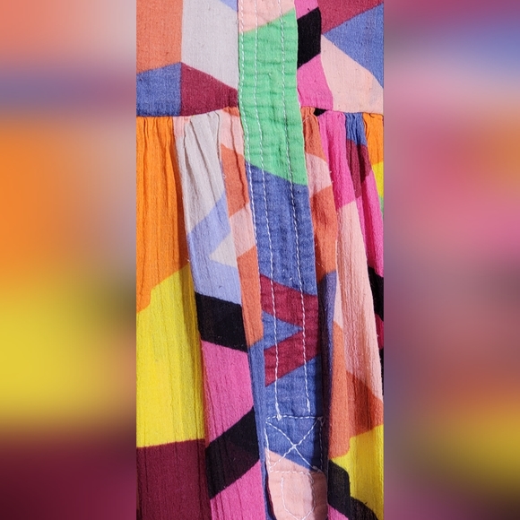 Anthropology Plenty by Tracy Reece  colorful cotton dress with mesh. Size small. - Picture 7 of 9